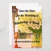 Carte De Remerciements Enregistrer la date (Devant / Derrière)