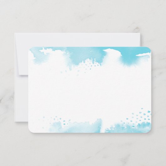 Carte De Remerciements ENREGISTRER LA DATE MITZVAH moderne étoile bleu aq (Dos)