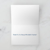 Carte de remerciements enseignant (Intérieur)