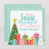 Carte de remerciements Enseignants Grâces À La Nei (Devant / Derrière)