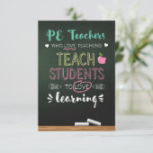 Carte De Remerciements Enseignants PE qui aiment enseigner (Debout devant)