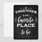 Carte De Remerciements Ensemble est notre endroit préféré pour être (Devant / Derrière)