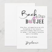 Carte De Remerciements Enterrée de vie de jeune fille Bach & Boujee Pink  (Devant / Derrière)