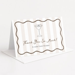 Carte De Remerciements Enterrement de vie de jeune fille Café Martini Esp