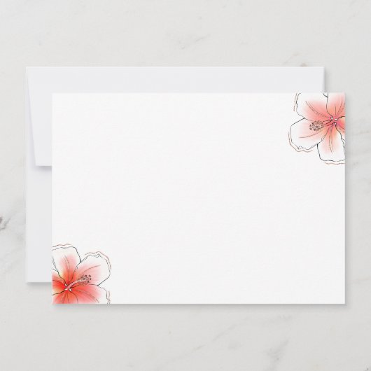 Carte De Remerciements Enterrement de vie de jeune fille paillettes tropi (Dos)