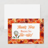 Carte De Remerciements Enterrement de Vie de Jeune Fille Réception de Mar (Devant / Derrière)