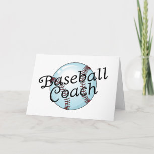 Carte De Remerciements Entraîneur de base-ball