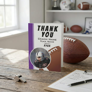 Carte De Remerciements Entraîneur de football américain Équipe Joueur