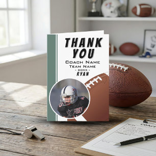 Carte De Remerciements Entraîneur de football américain Joueur d'équipe