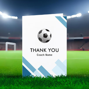 Carte De Remerciements Entraîneur de football moderne 