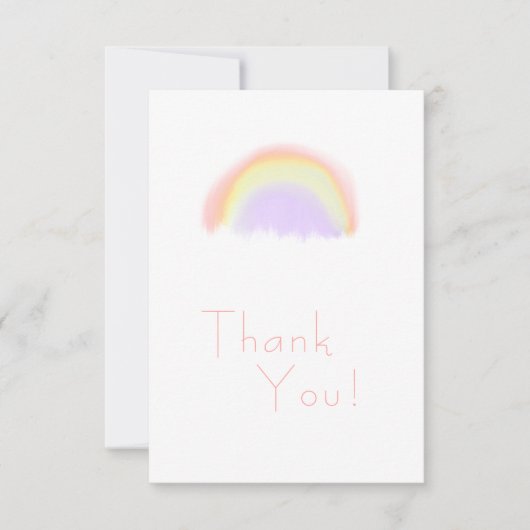 Carte De Remerciements Entreprise moderne pastel rose pastel (Devant)