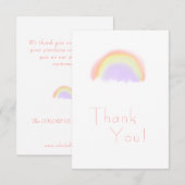 Carte De Remerciements Entreprise moderne pastel rose pastel (Devant / Derrière)