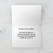 Carte De Remerciements Entretien (Intérieur)