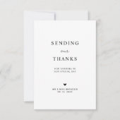Carte De Remerciements Envoyer nos remerciements | Mariage photo simple (Devant)