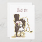 Carte De Remerciements Épouser le baiser (Devant / Derrière)