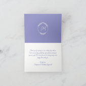 Carte De Remerciements Épouser pourpre de feuille d'aquarelle moderne de (Intérieur)