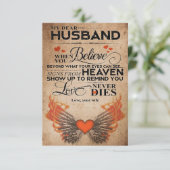 Carte De Remerciements Époux Mon Cher Époux (Debout devant)