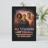 Carte De Remerciements Equal Under Every Flag (Debout devant)