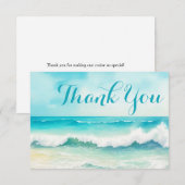Carte De Remerciements Équipage du bateau de croisière océanique à l'aqua (Devant / Derrière)