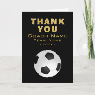 Carte De Remerciements Équipe de football Joueur Entraîneur