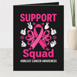 Carte De Remerciements Équipe de soutien Sensibilisation au cancer du sei