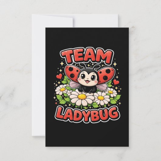 Carte De Remerciements Équipe Ladybug (Devant)