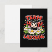 Carte De Remerciements Équipe Ladybug (Devant / Derrière)