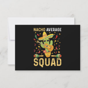 Carte De Remerciements Équipe pas moyenne Nacho Cinco De Mayo Fête Mexica