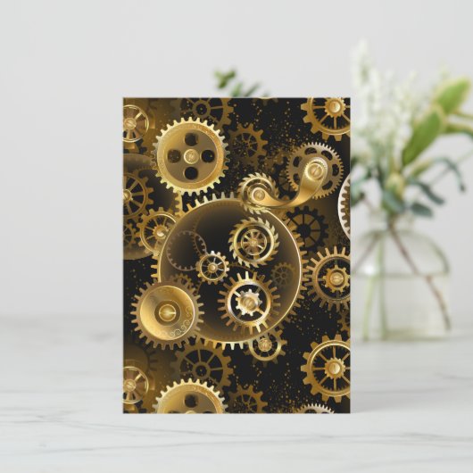 Carte De Remerciements Équipements en laiton sans vapeur (Debout devant)