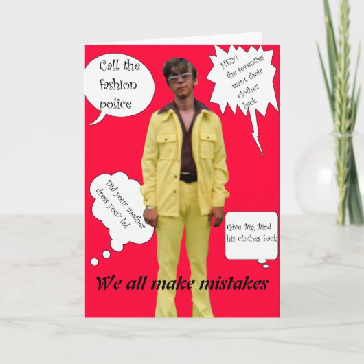 Carte De Remerciements Erreurs (Devant)