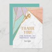 Carte De Remerciements Escalade rocheuse (Devant / Derrière)