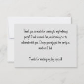 Carte de remerciements Escalade Rock Wall (Dos)