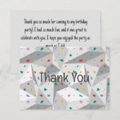 Carte de remerciements Escalade Rock Wall (Devant / Derrière)