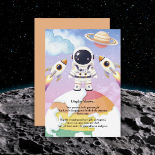 Carte De Remerciements Espace aquarelle Baby shower Little Explorer