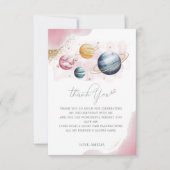 Carte De Remerciements Espace extra-atmosphérique Fille Anniversaire Gala (Devant)