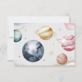 Carte De Remerciements Espace extra-atmosphérique Fille Anniversaire Gala (Dos)