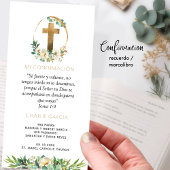 Carte De Remerciements Espagnol, Confirmation Verdure Signet Faveur que