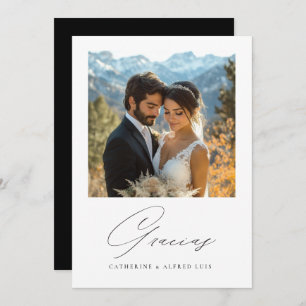 Carte De Remerciements Espagnol Gracias Elegant Mariage de calligraphie