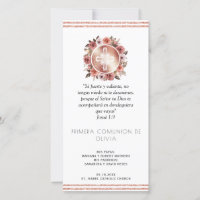 Espagnol, Rose Gold First Communion Signet Favoris