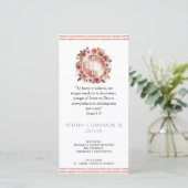 Carte De Remerciements Espagnol, Rose Gold First Communion Signet Favoris (Debout devant)
