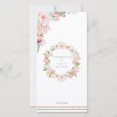 Carte De Remerciements Espagnol rose pâle Confirmation Signet Favoriser (Dos)