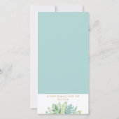 Carte De Remerciements Espagnol, Vert Bleu Confirmation Signet Favoriser (Dos)