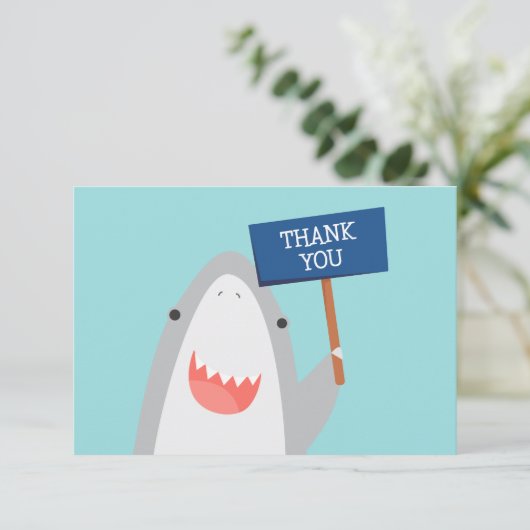 Carte De Remerciements Espèces de requins mignons (Debout devant)