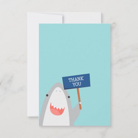Carte De Remerciements Espèces de requins mignons à remplir (Dos)