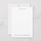 Carte De Remerciements Esperanto (Dos)