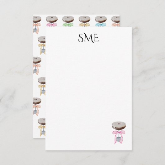 Carte De Remerciements Espresso Martini Monogramme papeterie (Devant / Derrière)