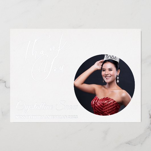 Carte de remerciements Essentials Pageant Foil (Recto)