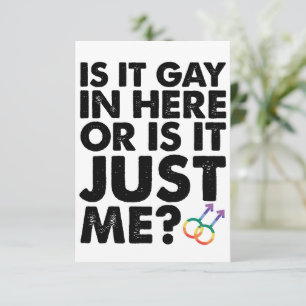Carte De Remerciements Est-ce gay ici ou est-ce juste moi Fierté LGBT