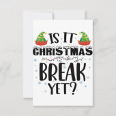 Carte De Remerciements Est-ce Noël Pause, Mais Drôle Enseignant De Vacanc (Devant)