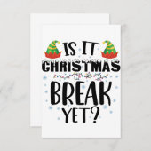 Carte De Remerciements Est-ce Noël Pause, Mais Drôle Enseignant De Vacanc (Devant / Derrière)